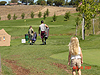 Tyler, Ken, and Jordan heading onto the course