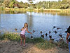 Jordan and Tyler feeding the ducks