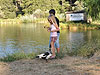 Jordan and Tyler feeding the ducks