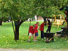 Tyler helping pick more apples