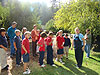 The kids gathering together to take their tours