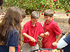 Tyler dropping off his apples