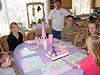 Jordan getting ready to blow out her candles