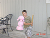 Tyler hitting the pinata