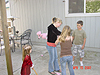 The kids still working on the pinata