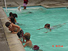 Tyler getting out of the pool