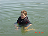 Tyler seeing how cold the water is