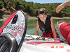 Tyler climbing back in the boat