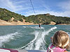 Jordan watching Tyler wakeboard