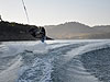 Tyler wakeboarding