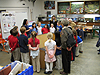 The kids listening to a demonstration