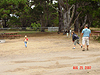 Tyler and Ken playing football