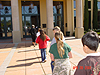 The kids going inside