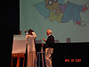Marc Brown coming onto the stage