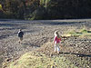 Tyler and Jordan walking down to the creek