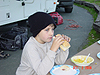 Tyler eating