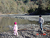 Jordan and Tyler playing in the creek