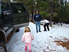 Jordan, Ken, and Tyler playing in the snow