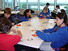 The kids working on projects