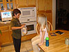 Tyler and Jordan making some snacks