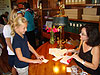 Kelly getting her book signed