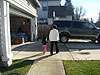 Jordan and Sylvia taking a walk