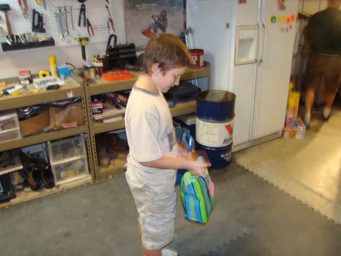 Tyler with a present from Ken