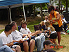 The coaches receiving their gifts