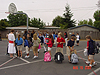 The kids lined up to go into class
