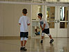 Tyler waiting for the serve