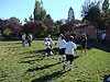 The kids warming up