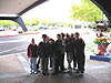 The kids posing for a picture