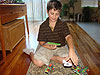 Tyler opening his new Xbox game