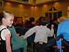Riley running up to sing