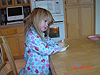 Jordan in her new PJs