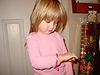 Jordan trying on her jewerly