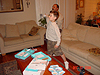 Tyler playing his new Nintendo Wii
