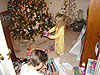 Tyler and Jordan opening gifts