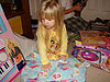 Jordan opening up her cheerleading gift