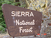 The Sierra National Forest sign