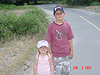 Jordan and Tyler wearing their new hats