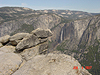 A granite rock overhannging Glacier Point