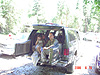 Eating lunch after the hike