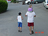 Tyler, Jordan, and Ken heading to the pool