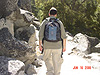 Ryan making his way up the trail
