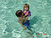 Tyler and Jordan in the pool