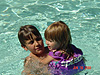 Tyler and Jordan in the pool