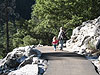 Tanya and Jordan coming down the Mist Trail