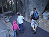 Jordan, Tyler, and Ken heading down the trail